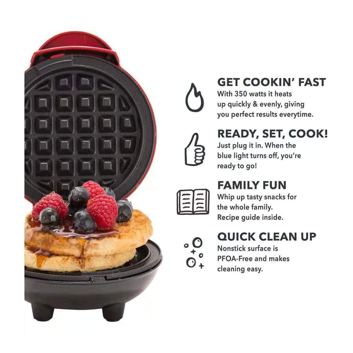 Mini Waflera Planch🧇 Mini Waflera – Plancha para Panqueques | Compacta, Rápida y Deliciosaa Panqueques